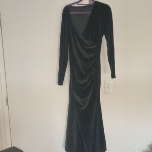 Elegant Black Velvet Dress